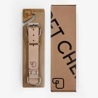 Coleira de couro para cachorro Pet Cher Apolo