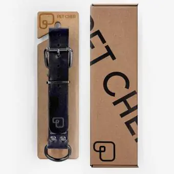 Coleira de couro para cachorro Pet Cher Tyson